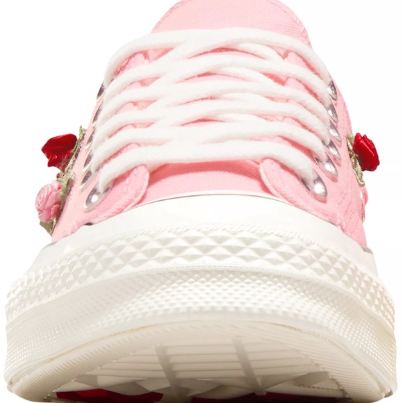 Pink Floral Women's Converse Chuck Low Top Sneakers - Picture 5 of 7